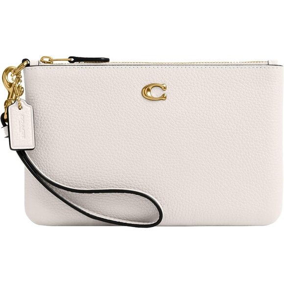 Women's White Casual Small Wristlet Leather Detachable Adjustable Wrist Strap - Picture 1 of 5